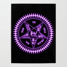Sebastian Michaelis Sigil Light (black bg) Poster