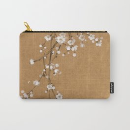white ume blossom / koreanpainting chinoiserie  Carry-All Pouch | Watercolor, Umeblossom, Painting, White, Chinoiserie, Plumblossom, Gorgeous, Japaneseapricot, Interior, Art 