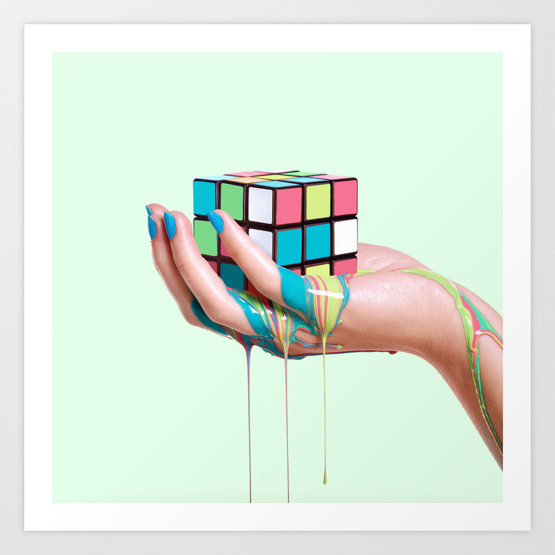 Поп-арт кубик Рубика