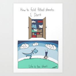 How to Fold Fitted Sheets Art Print