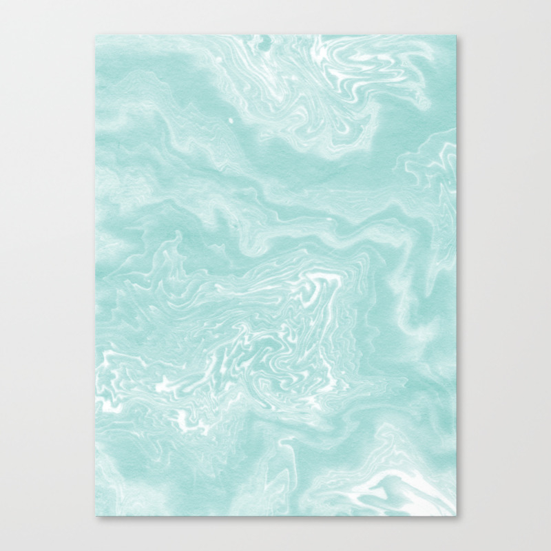 Moki Pastel Mint Spilled Ink Japanese Watercolor Paper Marbling