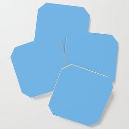 Aero light pastel blue solid color modern abstract pattern Coaster