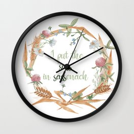 Sassenach Wall Clock | Clairebeecham, Jamiefraser, Outlander, Clairefraser, Sassenach, Graphicdesign 