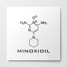 minoxidil Metal Print | Minoxidilmolecule, Beard, Minoxidilstructure, Hairminox, Minoxidildesign, Hair, Minoxidilshape, Hairloss, Minoxidil, Minoxidilformula 