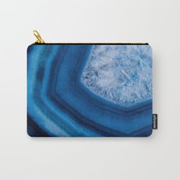 Blue Agate Geode Carry-All Pouch