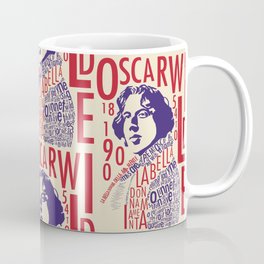 Oscar Wilde - La Bella Donna Della Mia Mente Coffee Mug | Wordart, Poetry, Red, Pop Art, Lovepoem, Quote, Oscarwilde, Portrait, Digital, Oscar 