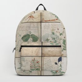 The Voynich Manuscript Quire 1 - Natural Backpack | Folio, Herbal, Hidden, 15Th, Flowers, Unsolved, Century, Renaissance, Ancient, Garden 