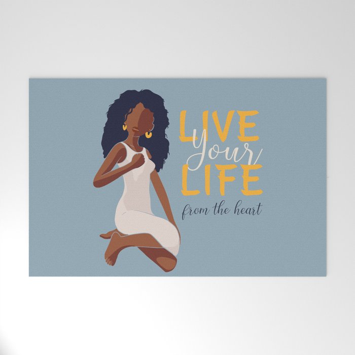 Live Your Life From The Heart Welcome Mat