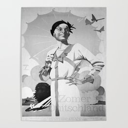 retro monochrome Zomer in Duitsland Poster