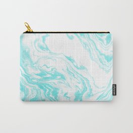 Mizuki - spilled ink abstract ocean swirl marbled paper marbling marble cell phone case Carry-All Pouch | Painting, Swirl, Pattern, Minimal, Ocean, Marbled, Wave, Marble, Watercolor, Sea 