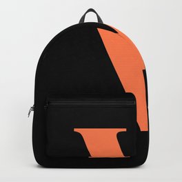 V MONOGRAM (CORAL & BLACK) Backpack | Personalize, Abecedarium, Personalization, V, Initial, Types, Classy, Graphicdesign, Customization, Vletter 