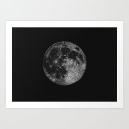 The Moon (I Love Her Even She Tried to Kill Me Several Times) Art Print
