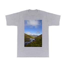 Watercolor People in Nature, OS, Adult 06, Trollskagi, Iceland T Shirt | Trollskagi, Hiker, People, Watercolor, Carlsonimagery, Nature, Hills, Carlson, Painting, Hiking 