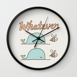 Que Sera Sera Wall Clock | Whale, Curated, Classicsong, Bee, Whatever, Spanish, Cute, Song, Drawing, Queserasera 