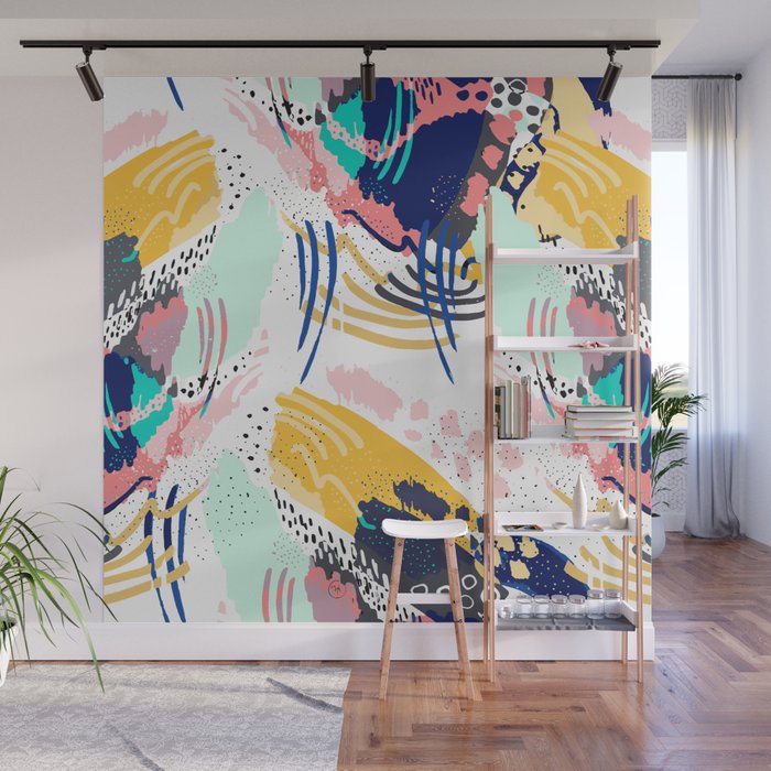 Modern Abstract Creative Brush Strokes Wall Mural By Inovarts