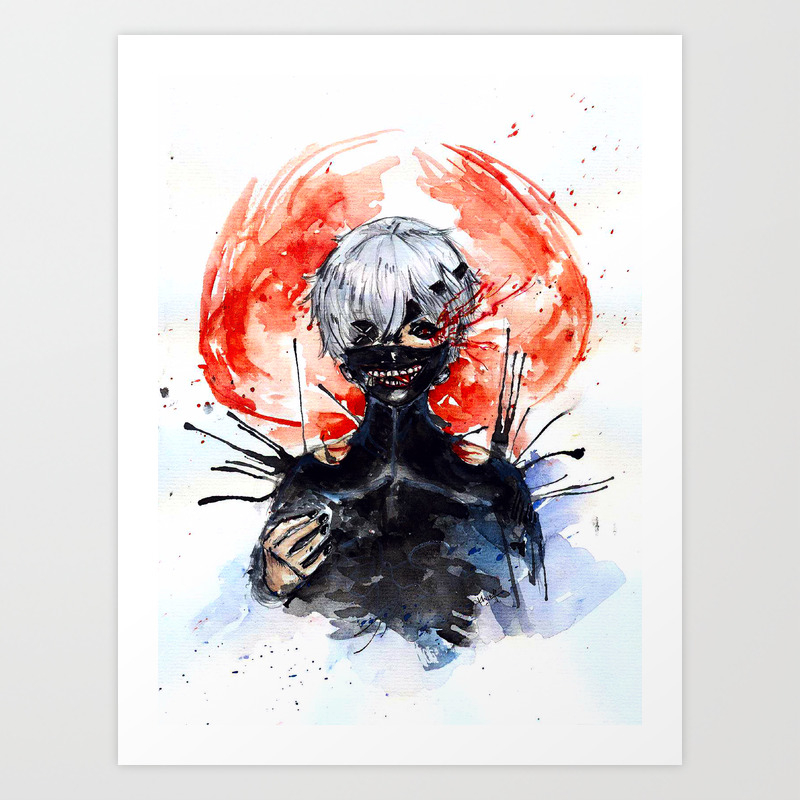 Get Wallpaper Tokyo Ghoul Kaneki Ken Art Print By Kaylakhai Society6 Free HD