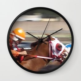 Race Horses Wall Clock | Caballo, Hi Speed, Animal, Photo, Double Exposure, Horserace, Digital, Color, Long Exposure, Jocky 
