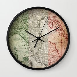 Vintage Map of Italy Wall Clock | Italy, Italianflag, Vintagemap, Italianmap, Italymap, Mapart, Drafting, Italydecor, Italiandecor, Other 
