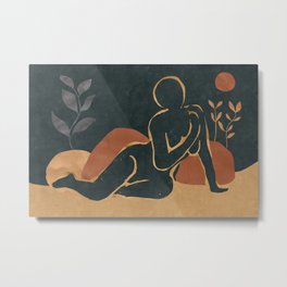 Woman Resting In The Nature Metal Print | Home Decor, Simple, Modern Art, Abstracto, Minimal, Matisse, Shapes, Digital, Line Art, Mattise 