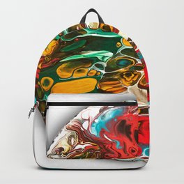 FLUID ART_RECORD VINYL_11 Backpack | Paint, Psychedelic, Organic, Fluidart, Contemporaryart, Acrylic, Pouring, Painting, Abstractart, Closeupart 