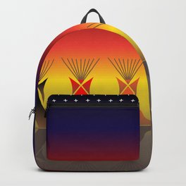 Night Tipi Backpack | Concept, Culture, Tipi, Lakota, Nativeamerican, Vector, Melvinwareagle, Stencil, Graphicdesign, Pattern 