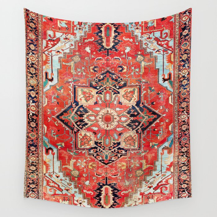 Heriz Azerbaijan Northwest Persian Rug Print Wall Tapestry By