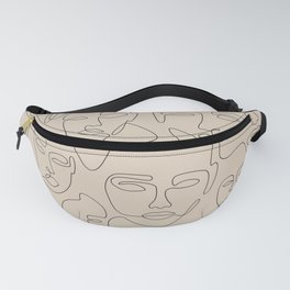 Beige Face Thread Fanny Pack