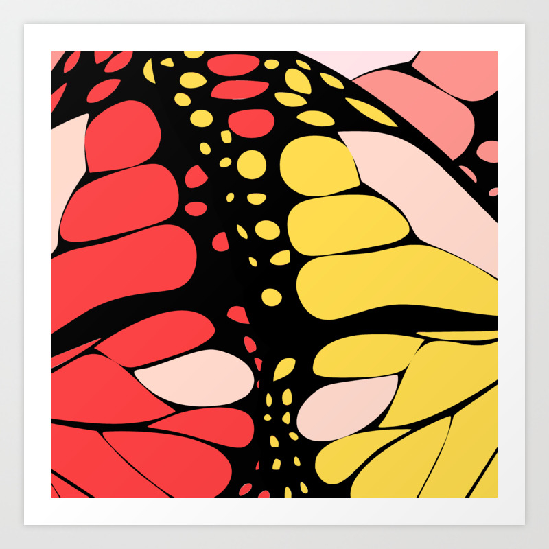 Abstract Butterfly Print Art Print By Kapotka Society6