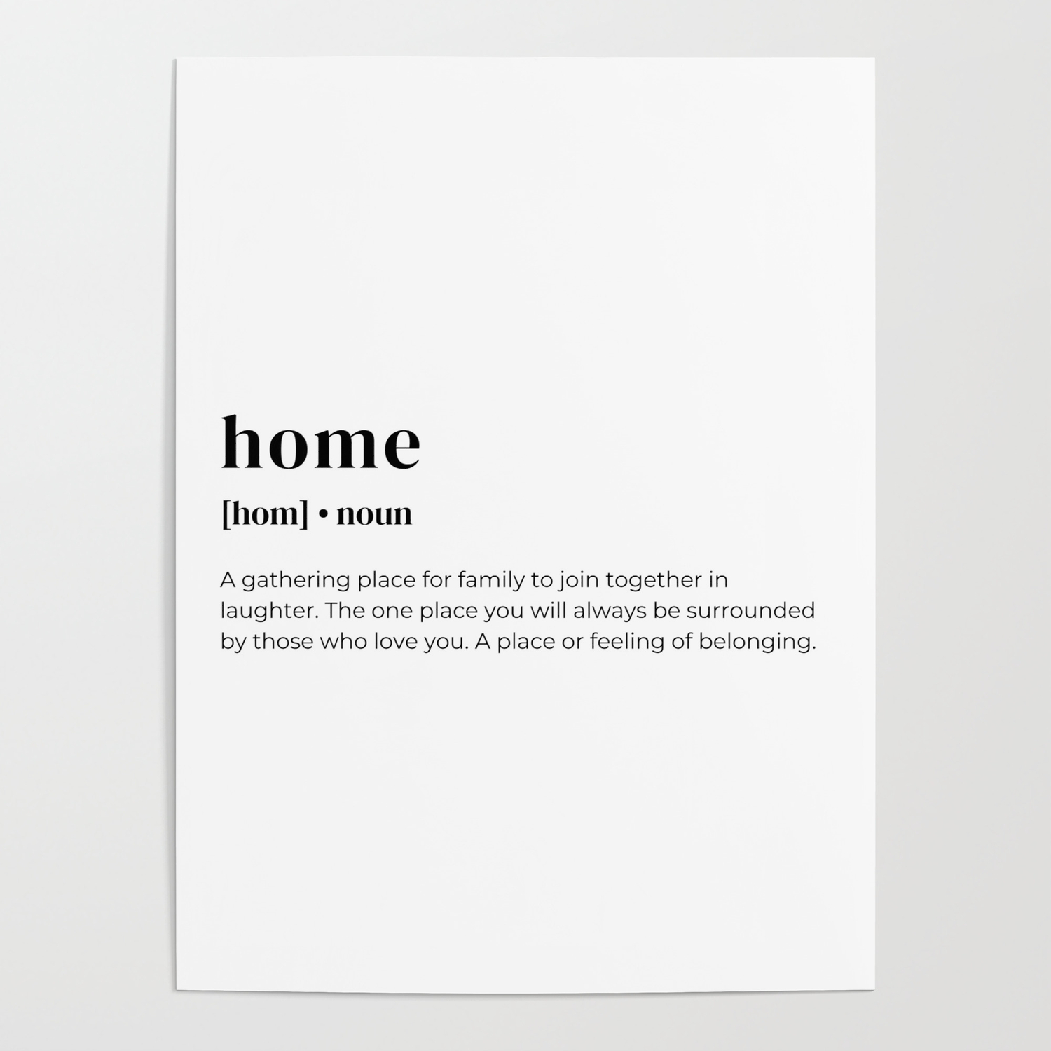 Funny Noun Dictionary Definition of Home Word Style Poster by Artisanal  Allure | Society6