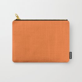 Orange Peel Solid Color Block Carry-All Pouch | Tropical, Noprint, Tangerine, Orange, Nopattern, Rusty, Plain, Block, Bright, Solid 