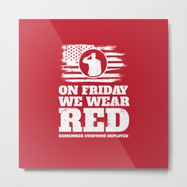 Wear Red Friday Veteran Soldier Metal Print | Soldierboots, Wearredfriday, Military, Wearredonfridays, Redfridaymilitary, Graphicdesign, Militarymom, Americansoldier, Soldier, Bkg1 