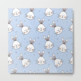 Easter pattern with little cute bunnies faces Metal Print | Lopearedbunny, Fuzzylopbunny, Drawing, Minilopbunny, Lopearedrabbit, Bunnyrabbit, Longearedbunny, Hollandbunny, Longearedrabbit, Minirabbit 
