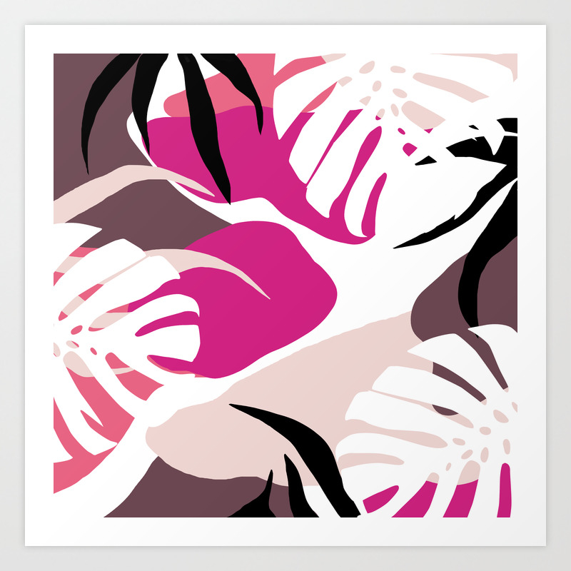 Earth Tones Tropical Abstract Organic Shapes Design Art Print By