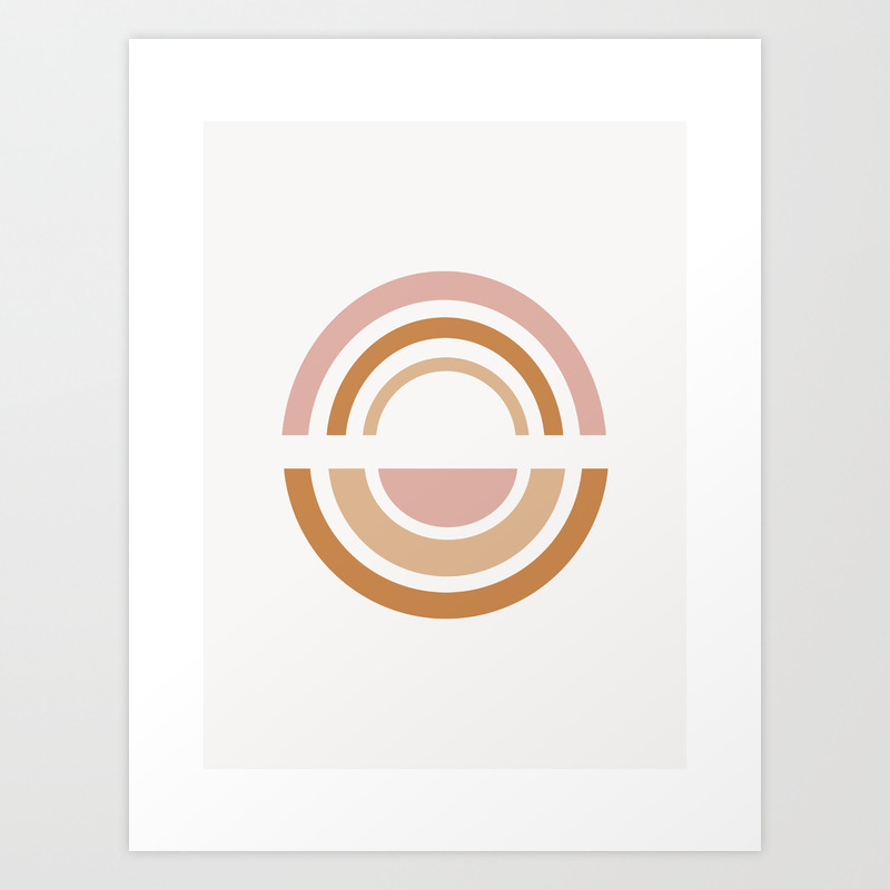 Hydra Earth Tones Minimalist Rainbow Reflection Abstract Art