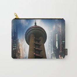 Shanghai - Oriental Pearl Tower Carry-All Pouch | Digital, Architecture, Shanghai, Town, Livingenvironment, Market, Skyline, Asien, Contemporary, Impressions 