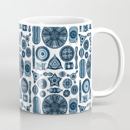 Ernst Haeckel Diatomea Diatoms in Navy Blue Coffee Mug | Scientific, Marinebiology, Ink Pen, Digital, Creature, Drawing, Eukaryotes, Microorganism, Sea, Invertebrate 