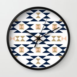 Jacs - Modern pattern design in aztec themed pattern navajo print textile cute trendy girl Wall Clock | Pattern, Illustration, Curated, Abstract 