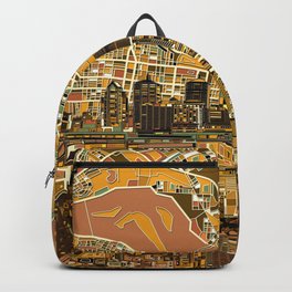 louisville city skyline 2 Backpack | Color, Digital, Map, Abstract, Graphicdesign, Architecture, Panorama, Popart, Louisvillemap, Urban 