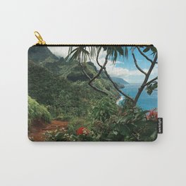Kalalau Kauai Carry-All Pouch | Mountains, Pacific, Curated, Nature, Tropical, Photo, Digital, Hawaii, Outdoors, Flowers 