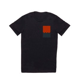 White and blue chevron red background T Shirt | Chevron, Geometric, Zigzag, Red, Dark Blue, Modern, White, Graphicdesign 