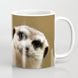Meerkat Suricata suricatta looking curiously on a brown blurred background Coffee Mug | Suricatasuricatta, Baby, Looking, Suricatta, Africa, Closeup, Curiouslylooking, Photo, Curious, Suricata 