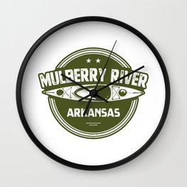 Mulberry River Arkansas Kayaking Wall Clock | Graphicdesign, Fishing, Fisherman, Mulberryriver, Kayak, Hiking, Bass, Canoe, Catfish, Jetski 