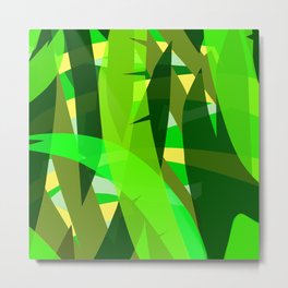 Maia Metal Print | Leaf, Greenandgold, Graphicdesign, Pattern, Mikebam, Nature, Bananatree, Tree, Digital, Mikebamtyau 