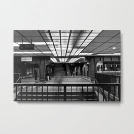 Traveling Spirits  Metal Print | Digital, Urbanart, Interior, Traffic, Ghosts, Photo, Metrostation, Abstraction, Train, Berlin 