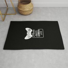 Eat Sleep Game Repeat Rug | Console, Eat, Pixels, Screen, Gameover, Videogameconsole, Computer, Videogames, Joystick, Repeat 
