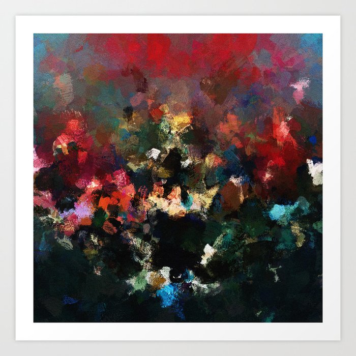 Emotional Abstract Artwork With Dark Colors Art Print By