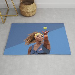 Serena Tennis Williams American Rug | Inspirational, Graphicdesign, Girl, Woman, Role, American, Champion, Usa, Tennis, Athlete 