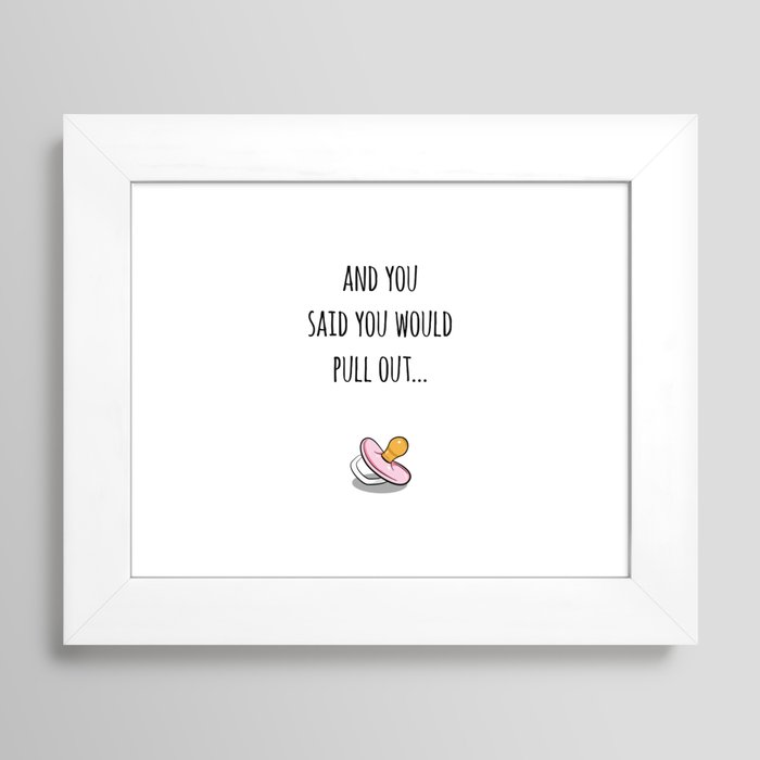 Oops Its a girl, funny pregnancy announcement Framed Art Print by  joanandrose | Society6
