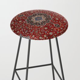 N63 - Red Heritage Oriental Traditional Moroccan Style Artwork Bar Stool