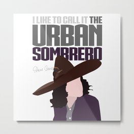 The Urban Sombrero Metal Print | Elainebenes, Digital, Pop Art, Elaine, Graphicdesign, Typography, Seinfeld, Urbansombrero 